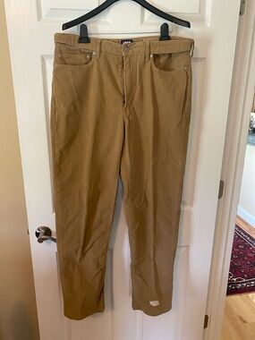 Lands End Corduroy Pants Mens 38x31 Tan Brown Traditional Fit Straight Leg